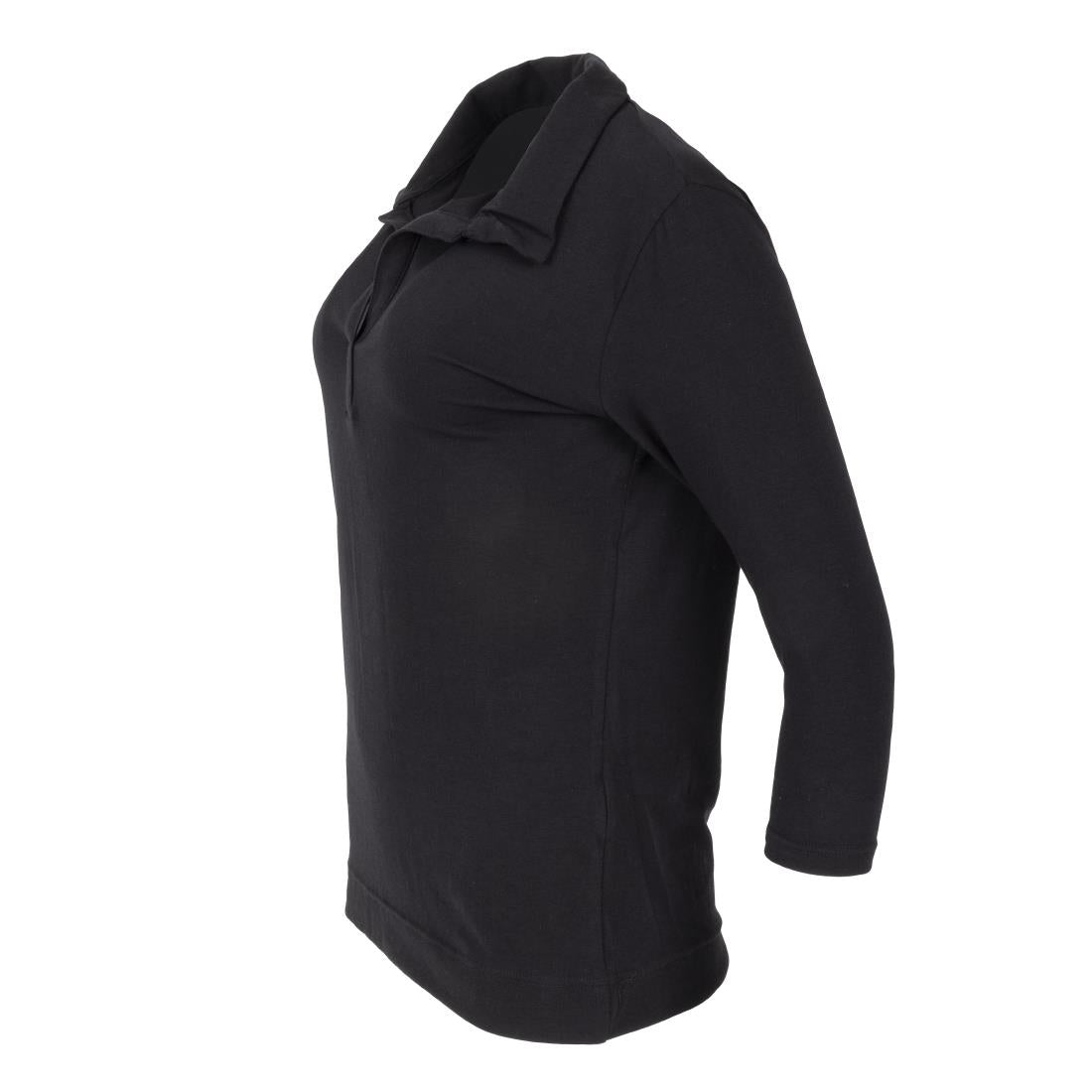 B038-XS Chef Works Womens V-Neck T-Shirt Black XS JD Catering Equipment Solutions Ltd