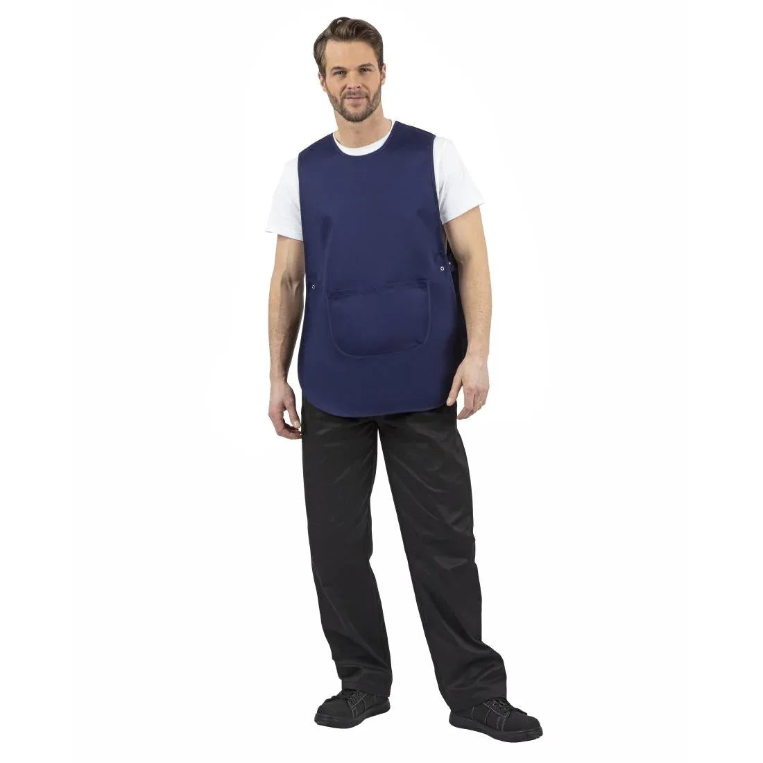 B044 Tabard With Pocket Navy Blue - JD Catering Equipment Solutions Ltd