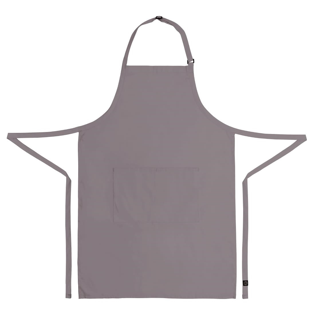 B192 Chef Works Bib Apron Grey JD Catering Equipment Solutions Ltd