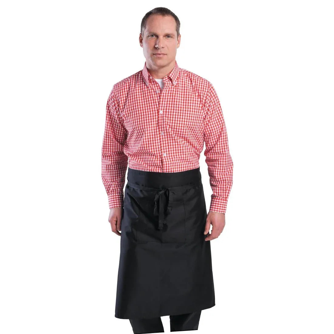 B218-XXL Chef Works Mens Gingham Shirt Red 2XL - JD Catering Equipment Solutions Ltd