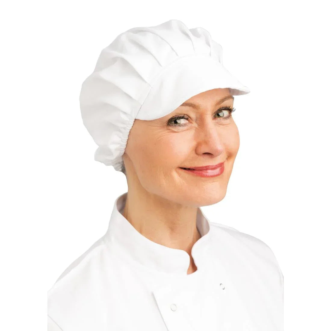 B255 Whites Peaked Unisex Hat White - JD Catering Equipment Solutions Ltd