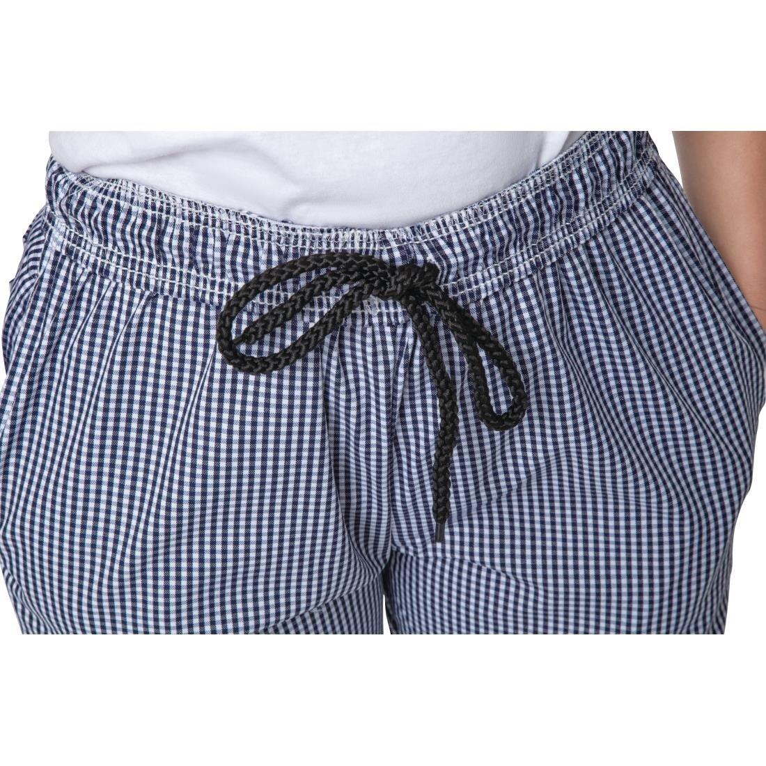 B311-S Whites Unisex Vegas Chefs Trousers Small Blue and White Check S - JD Catering Equipment Solutions Ltd