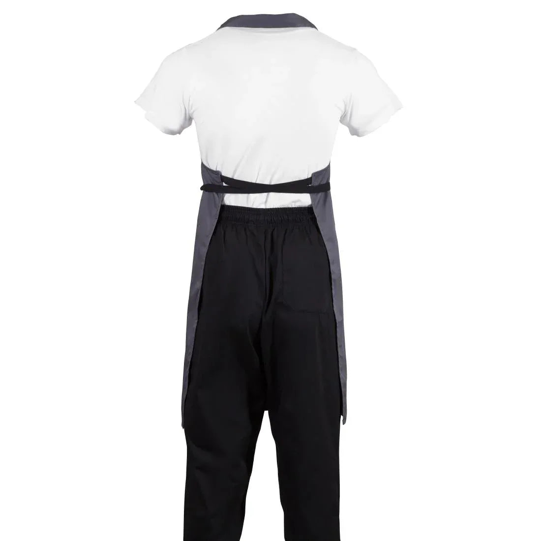 B426 Whites Polycotton Bib Apron Charcoal - JD Catering Equipment Solutions Ltd