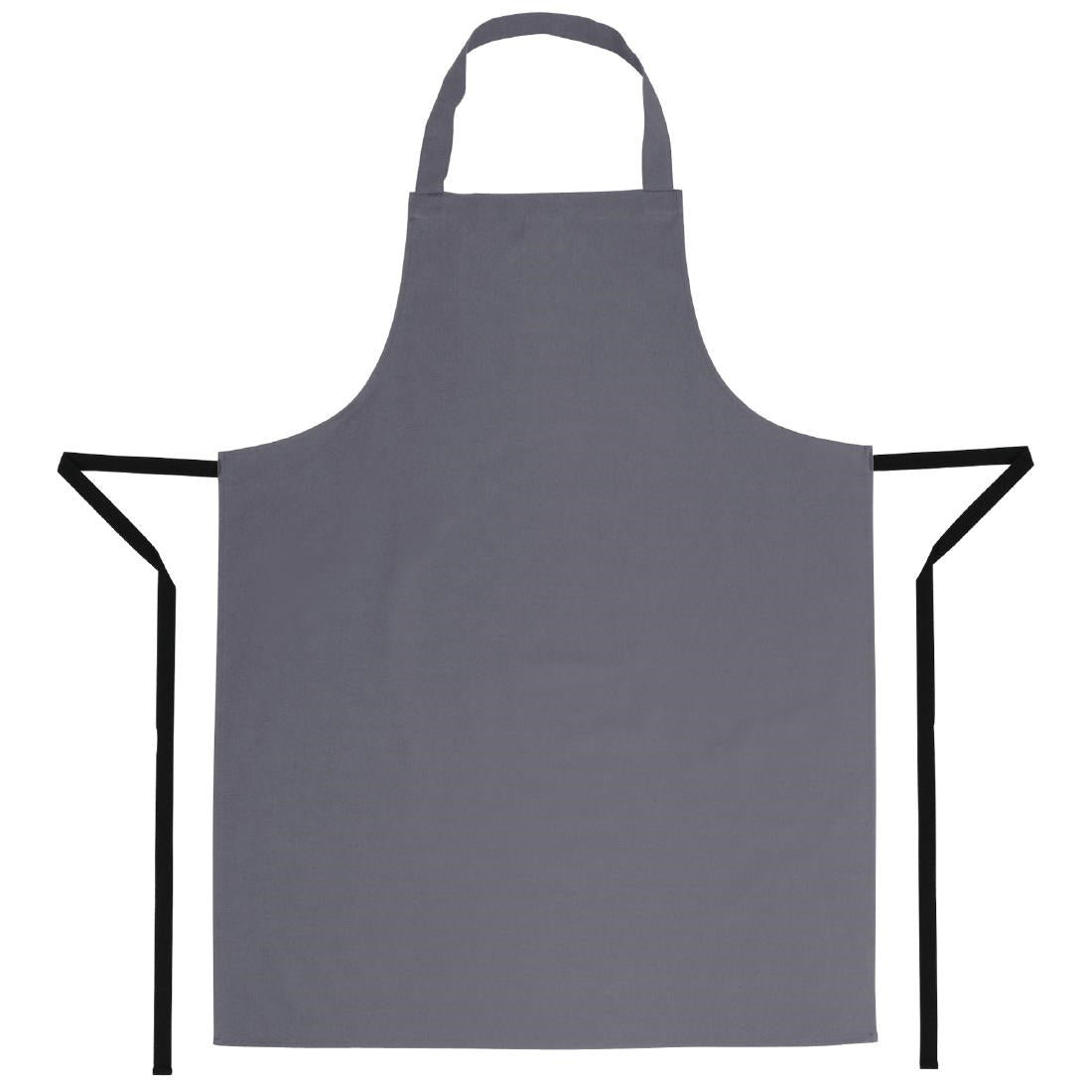 B426 Whites Polycotton Bib Apron Charcoal JD Catering Equipment Solutions Ltd