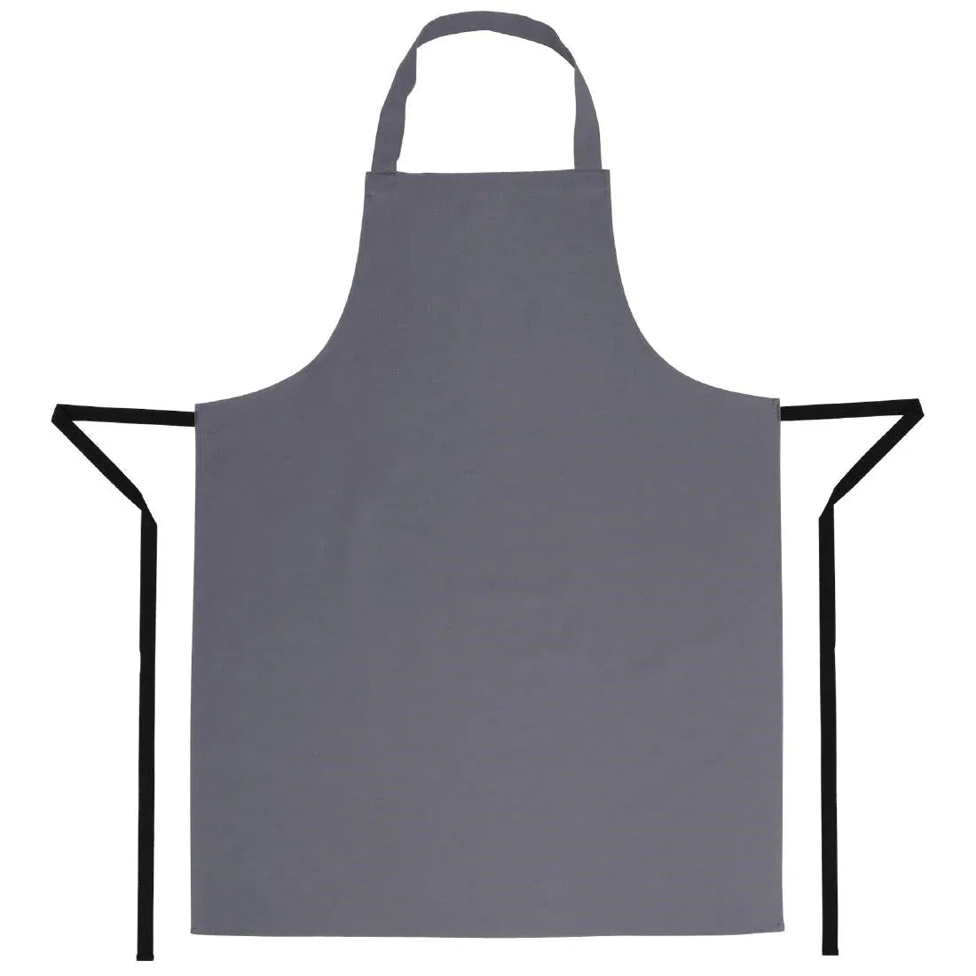 B426 Whites Polycotton Bib Apron Charcoal - JD Catering Equipment Solutions Ltd