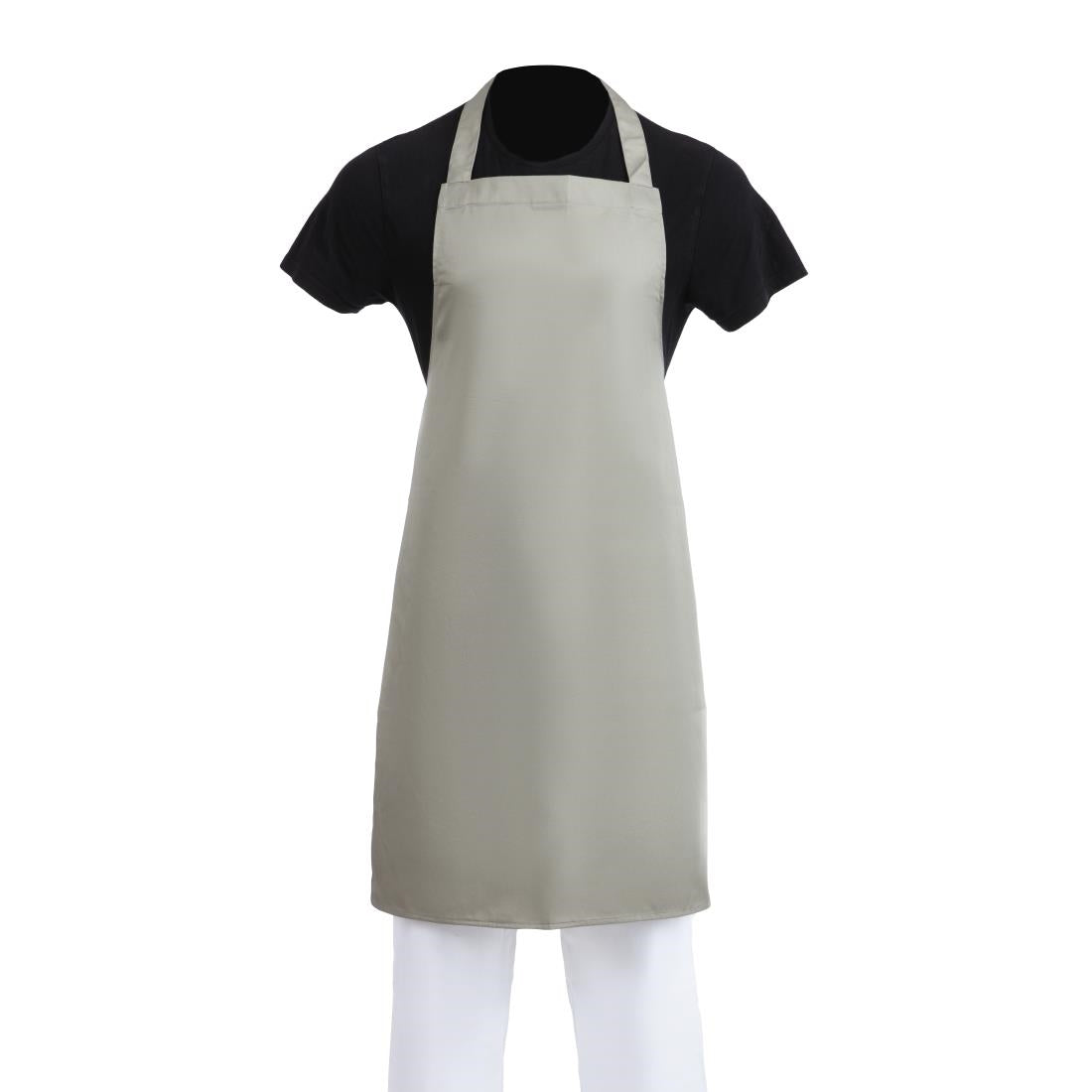 B427 Whites Polycotton Bib Apron Olive JD Catering Equipment Solutions Ltd