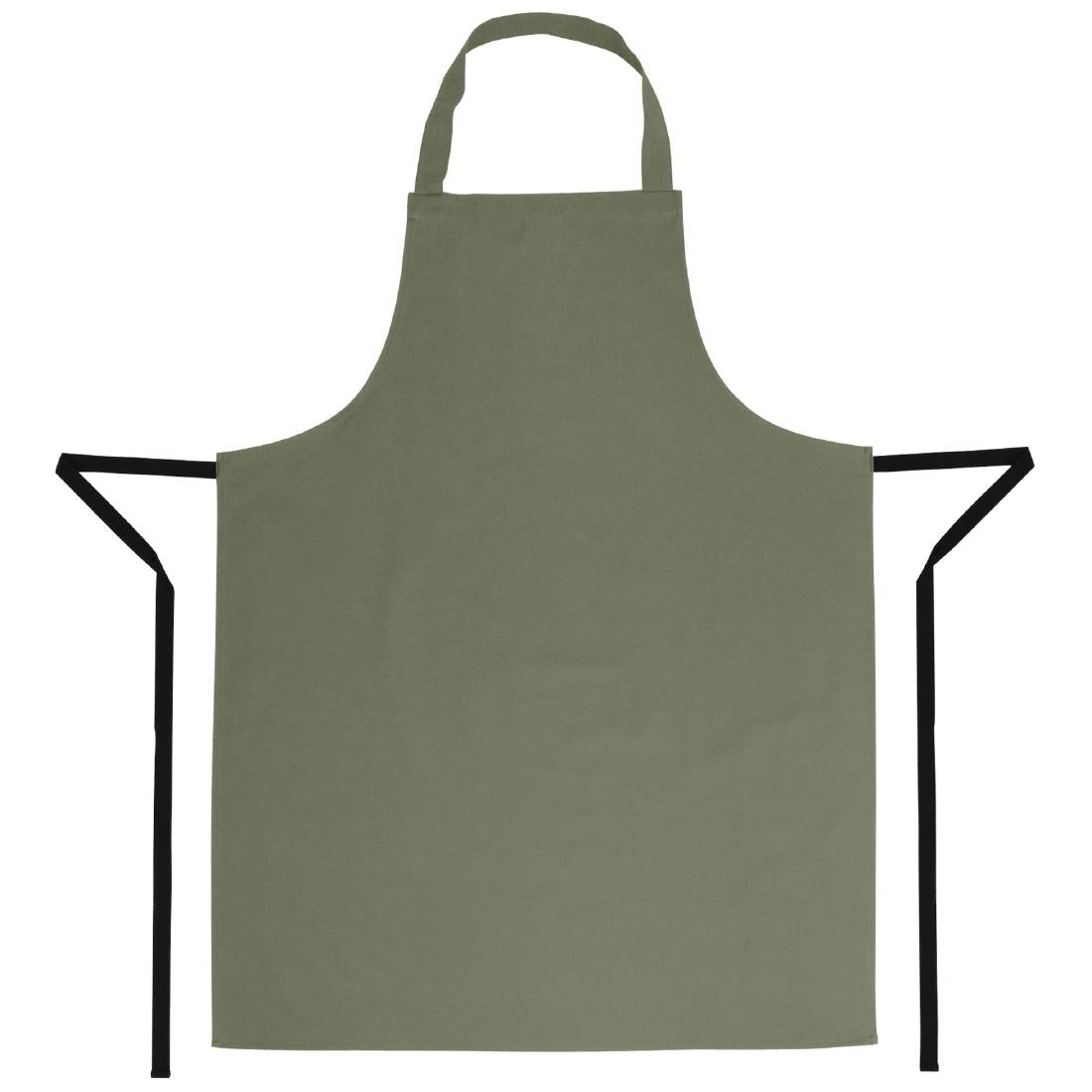 B427 Whites Polycotton Bib Apron Olive JD Catering Equipment Solutions Ltd