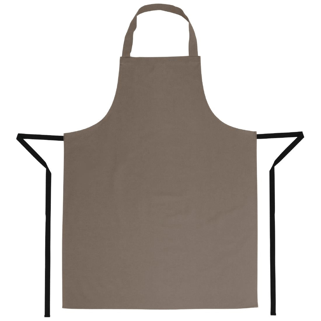 B429 Whites Polycotton Bib Apron Tan JD Catering Equipment Solutions Ltd