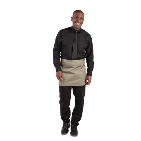 B431 Whites Short Bistro Apron Olive JD Catering Equipment Solutions Ltd