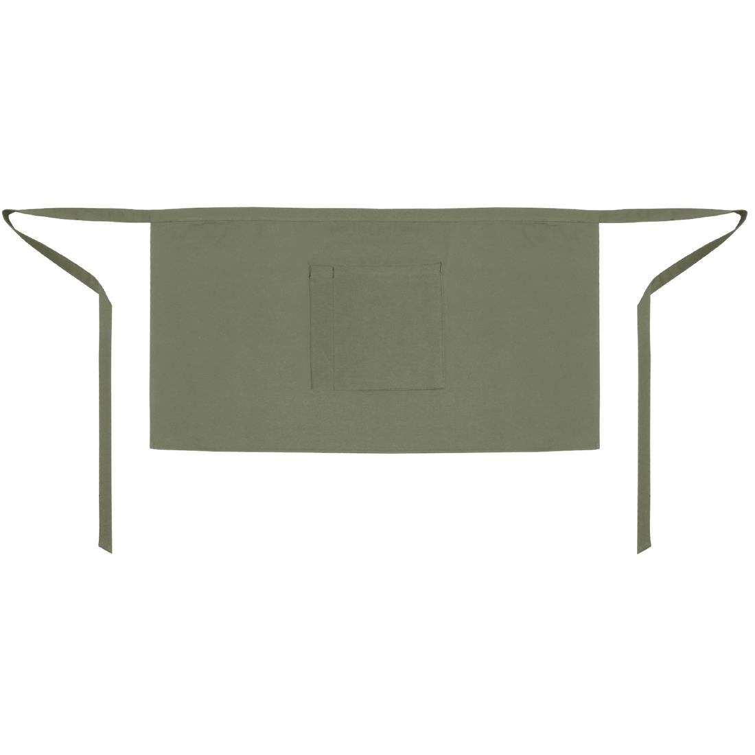 B431 Whites Short Bistro Apron Olive JD Catering Equipment Solutions Ltd