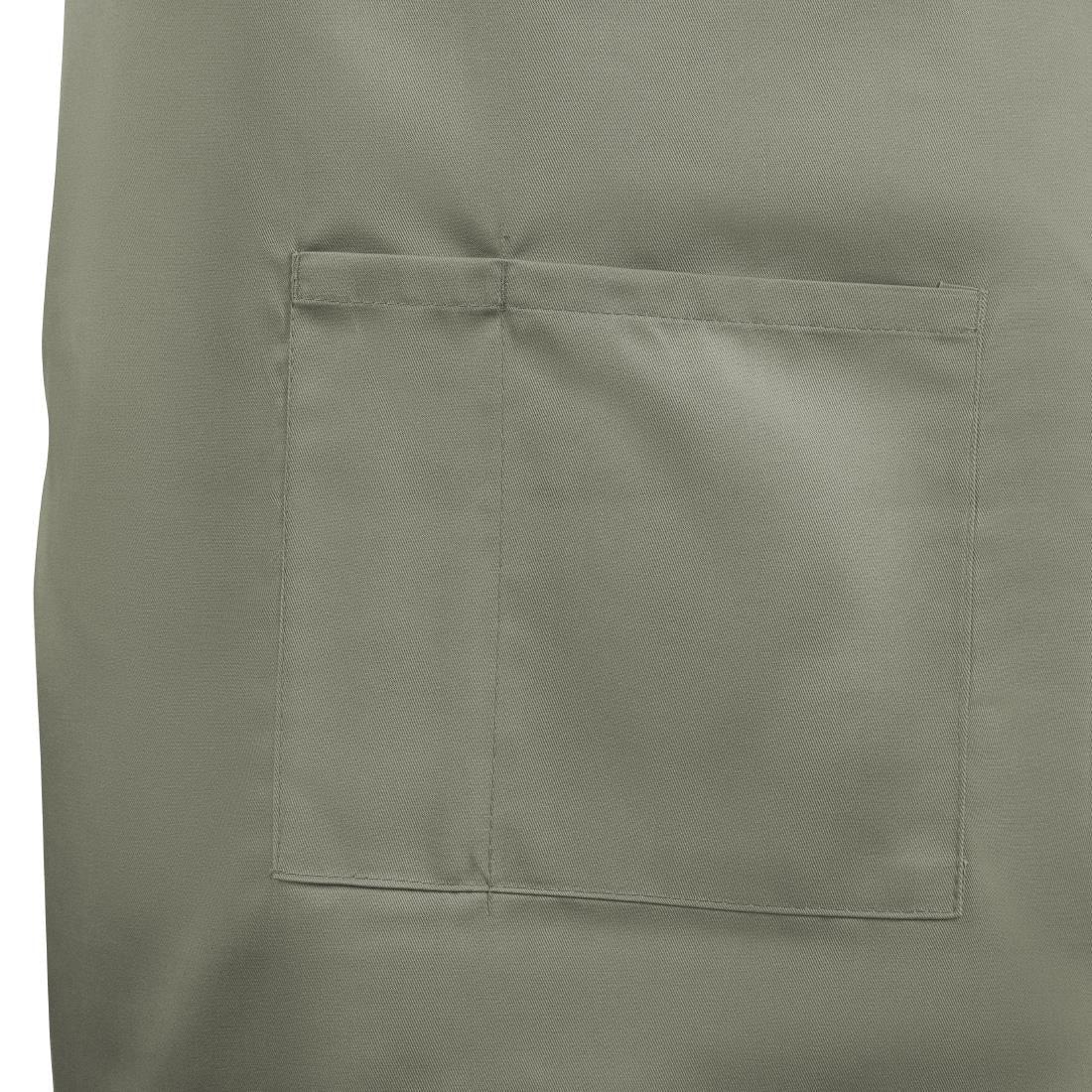 B434 Whites Regular Bistro Apron Olive - JD Catering Equipment Solutions Ltd