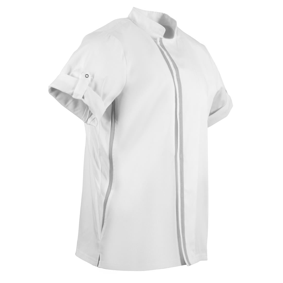 B998-L Southside Unisex Chefs Jacket Short Sleeve White L JD Catering Equipment Solutions Ltd