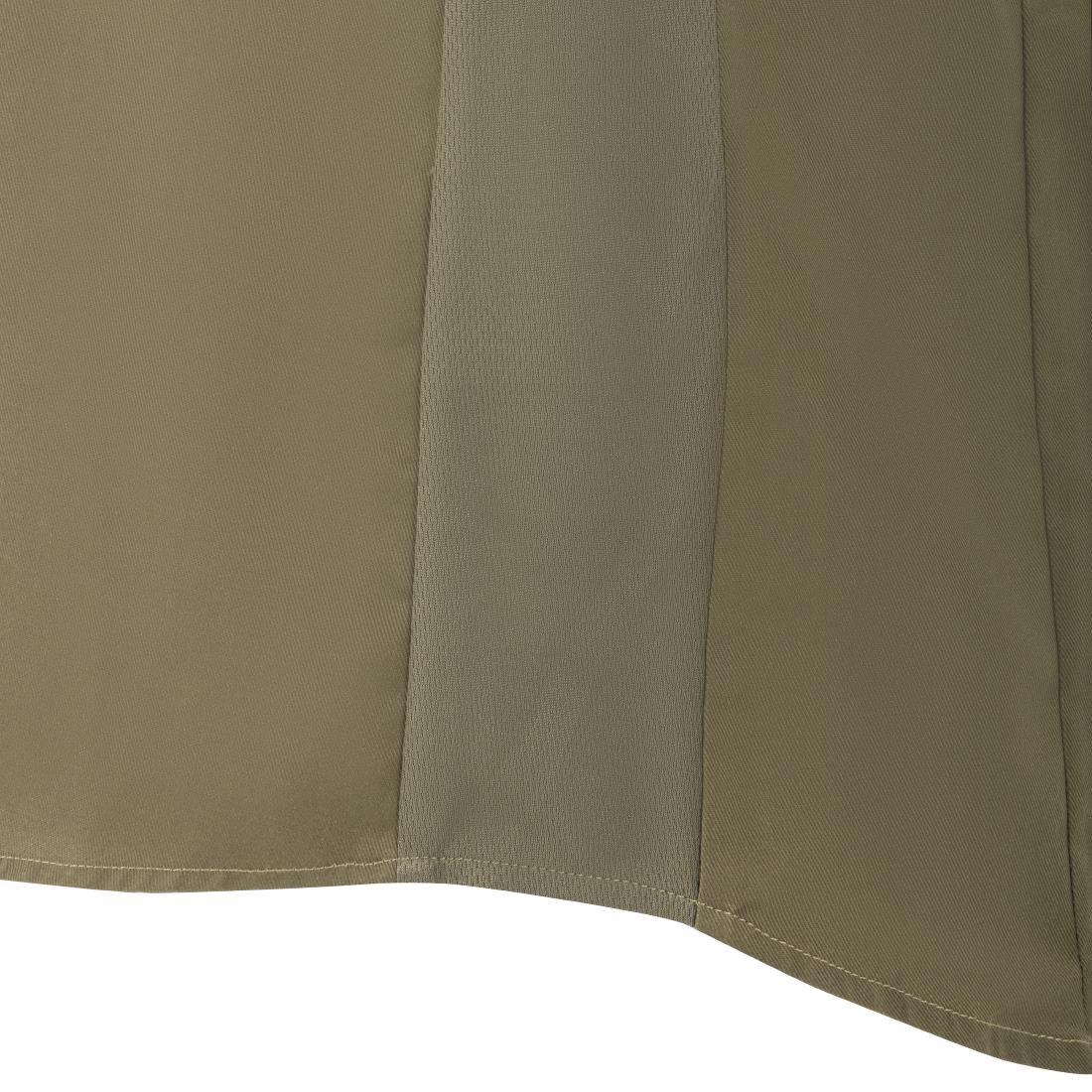 BA001-M Southside Band Collar Chef Jacket Khaki Size M - JD Catering Equipment Solutions Ltd