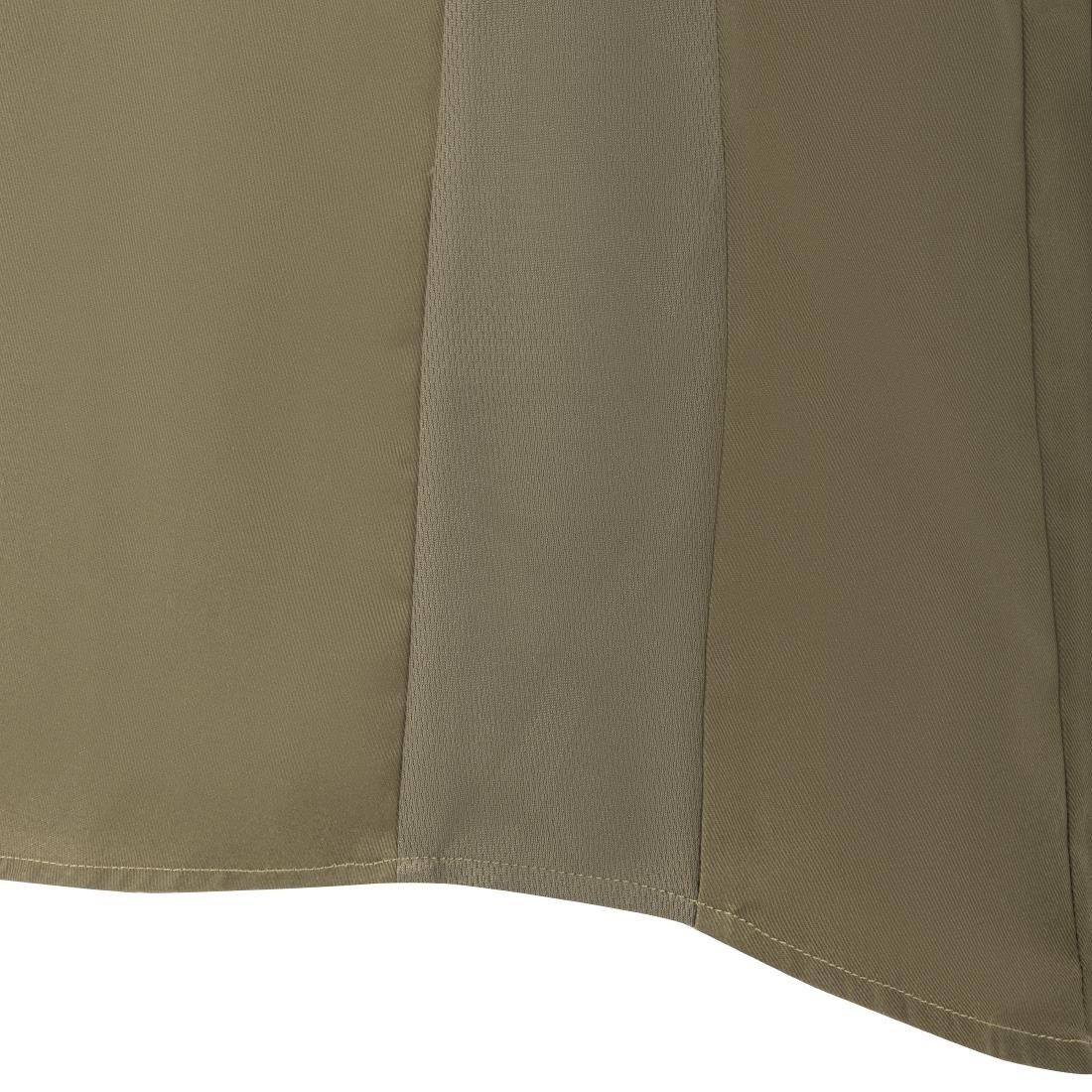BA001-S Southside Band Collar Chef Jacket Khaki Size S - JD Catering Equipment Solutions Ltd