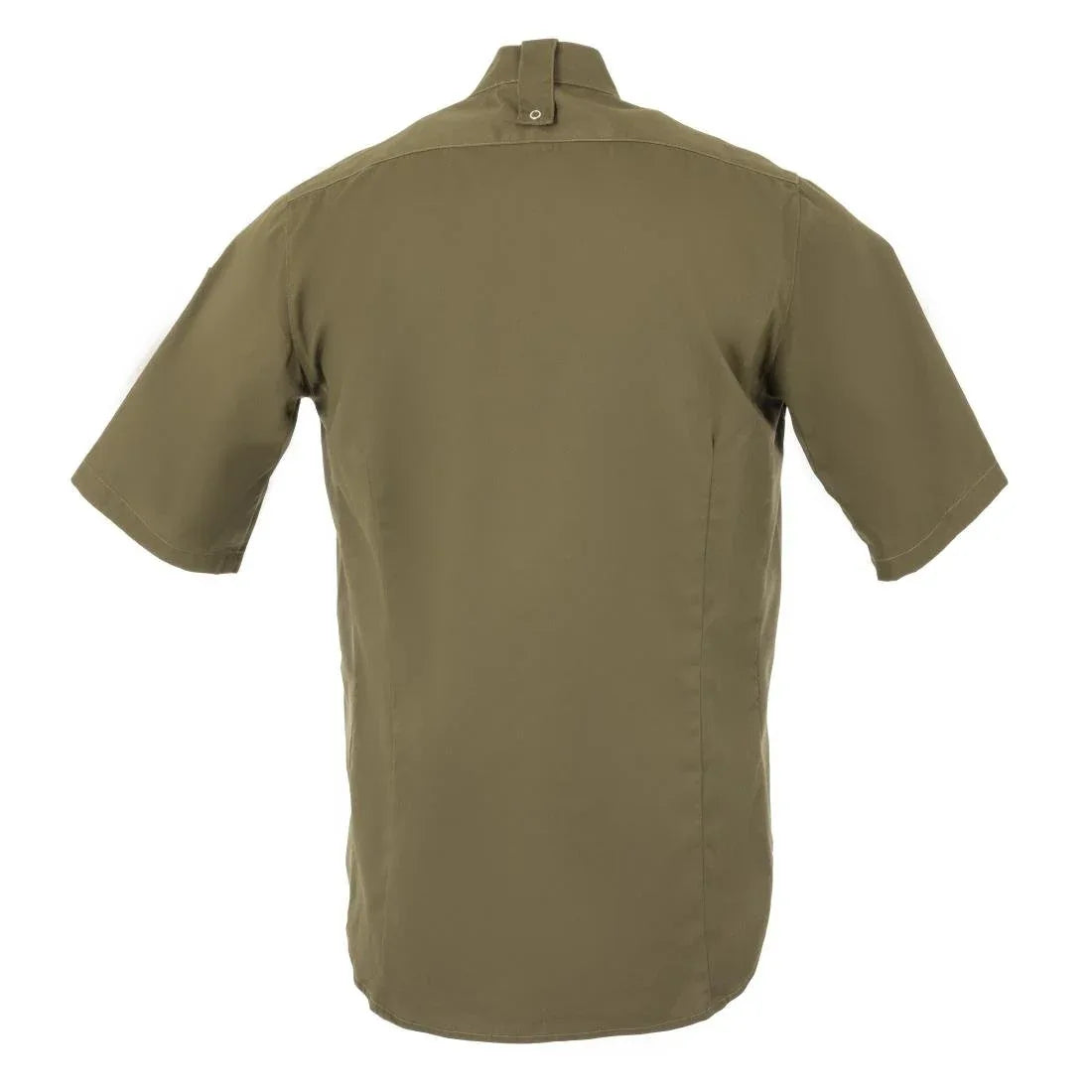 BA001-XL Southside Band Collar Chef Jacket Khaki Size XL - JD Catering Equipment Solutions Ltd