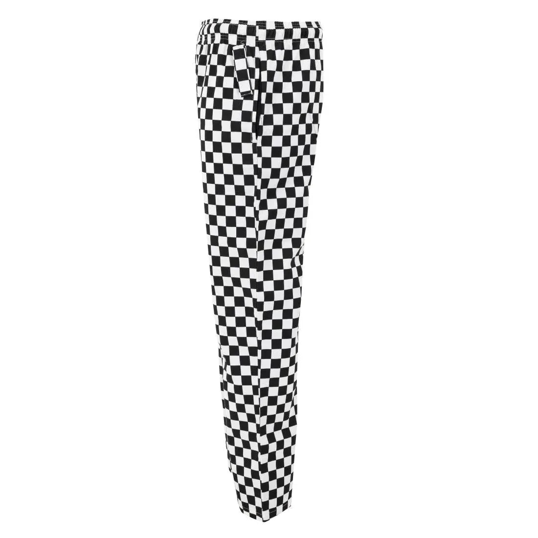 BA002-S Whites Unisex Vegas Trousers Big Black & White Check Size S - JD Catering Equipment Solutions Ltd