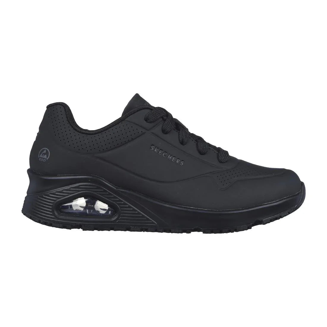 BA004-7 Skechers Work Womens Uno Slip Resistant Trainers Black 40 - JD Catering Equipment Solutions Ltd