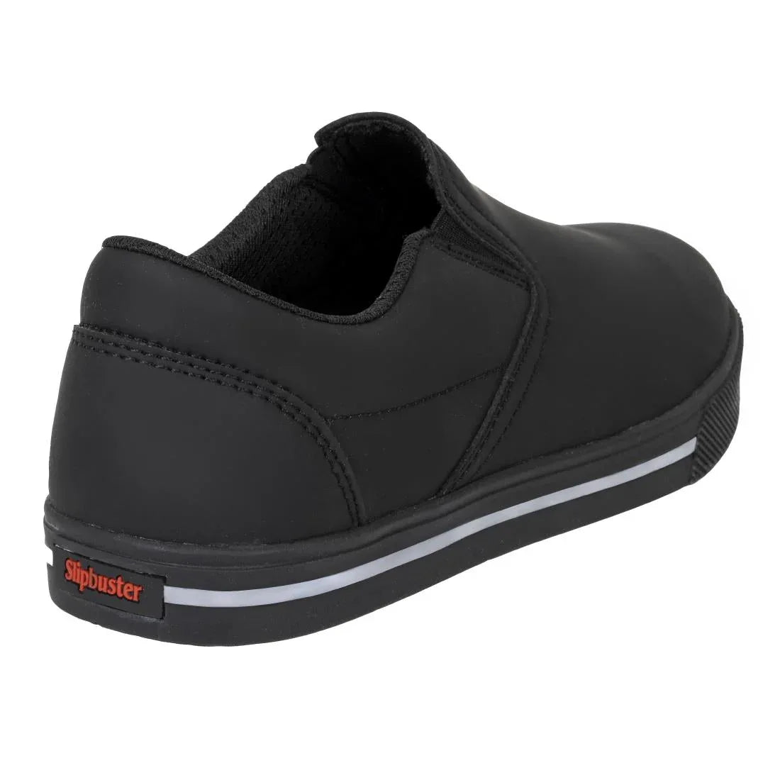 BA062-42 Slipbuster Recycled Microfibre Slip-on Shoe Matte Black 42 - JD Catering Equipment Solutions Ltd