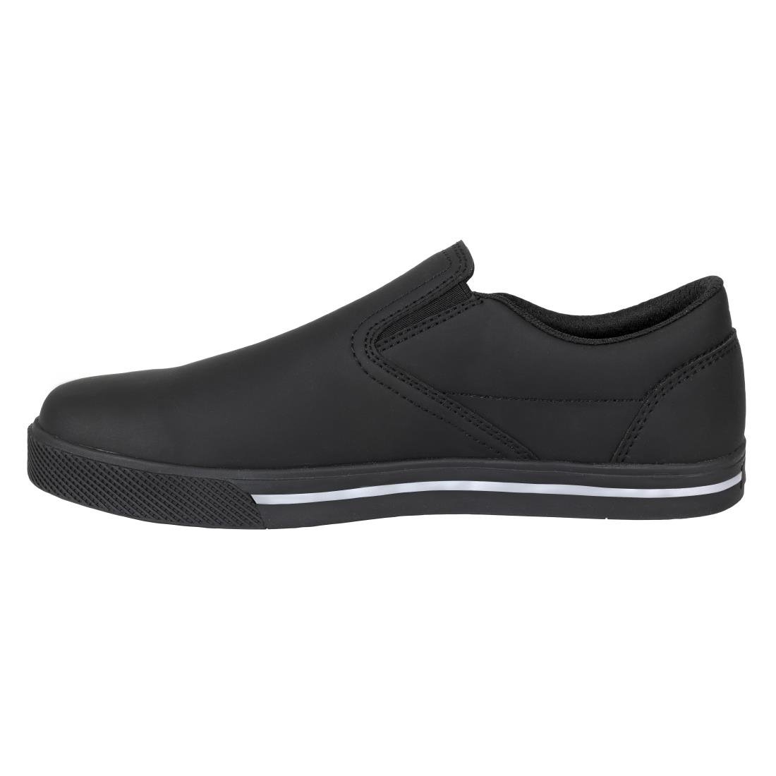 BA062-46 Slipbuster Recycled Microfibre Slip-on Shoe Matte Black 46 JD Catering Equipment Solutions Ltd