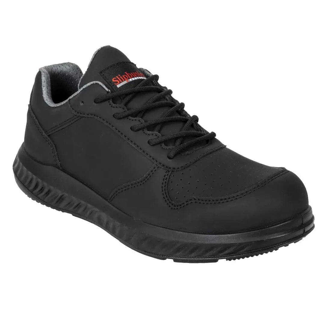 BA063-38 Slipbuster Recycled Microfibre Trainers Matte Black 38 - JD Catering Equipment Solutions Ltd