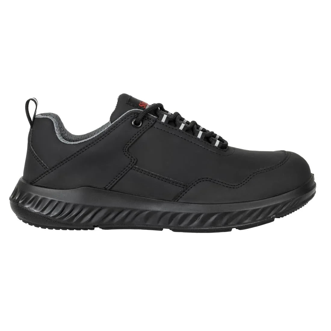 BA064-37 Slipbuster Recycled Microfibre Safety Trainer Matte Black - BA064 - JD Catering Equipment Solutions Ltd