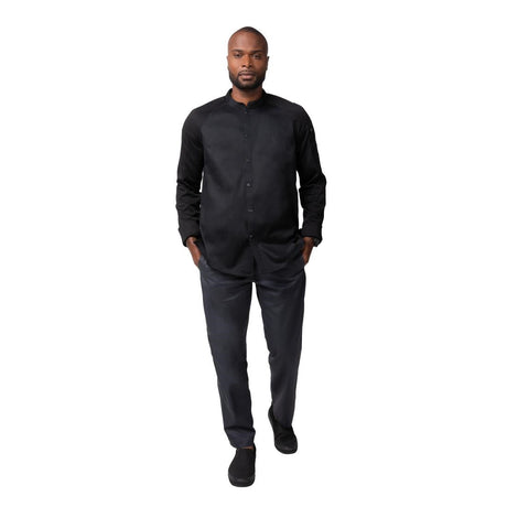 BA075-M Chef Works Tulum Sustainable Chef Jacket Black M JD Catering Equipment Solutions Ltd