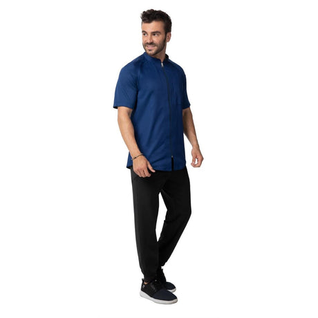 BA077-2XL Chef Works Arcadia Sustainable Chef Jacket Ocean Blue 2XL JD Catering Equipment Solutions Ltd