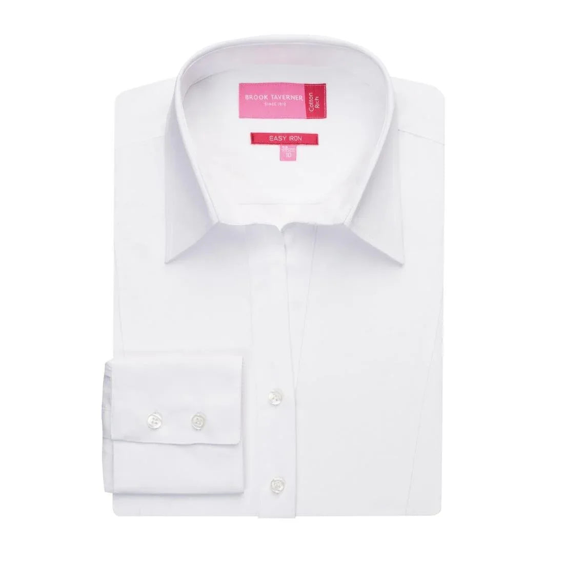 BA085-6 Brook Taverner Ladies Palena Long Sleeve Shirt White Size 20 - JD Catering Equipment Solutions Ltd