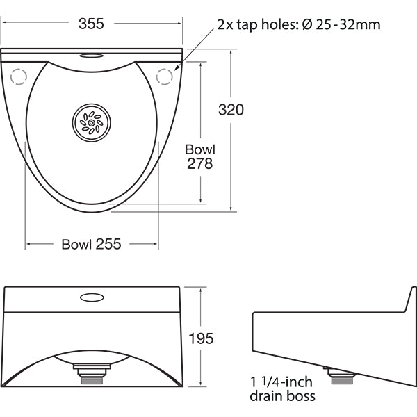BASIX Hand Basin WS1-D JD Catering Equipment Solutions Ltd