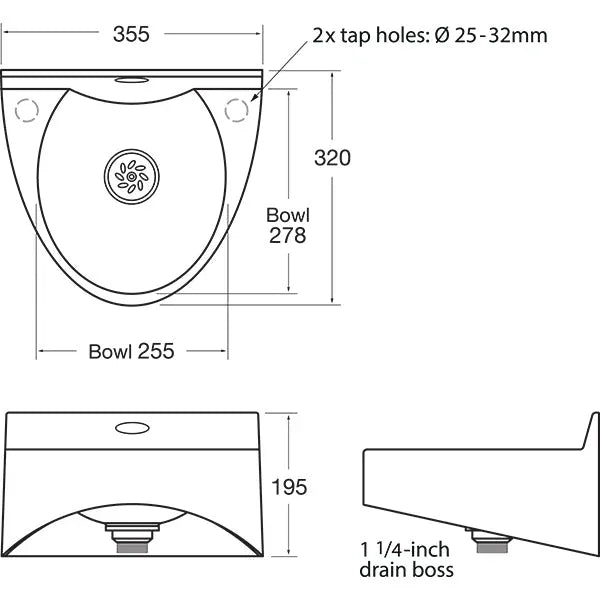 BASIX Hand Basin WS1-D - JD Catering Equipment Solutions Ltd