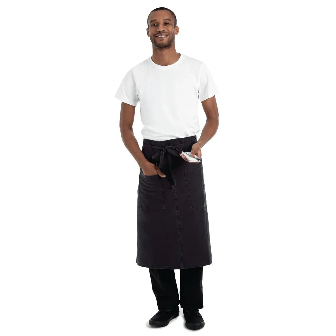 BB044 Chef Works Urban Rockford Canvas Bistro Apron Steel Grey - JD Catering Equipment Solutions Ltd