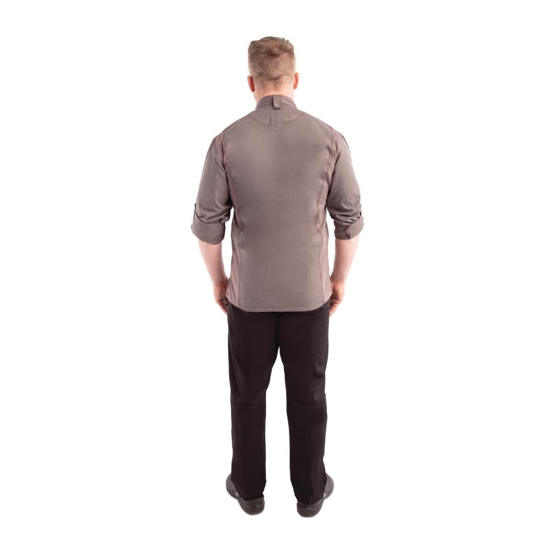 BB263-XS Chef Works Hartford Lightweight L/S Zipper Coat Graphite Size XS JD Catering Equipment Solutions Ltd