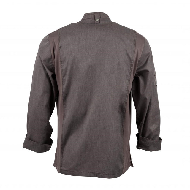 BB263-XS Chef Works Hartford Lightweight L/S Zipper Coat Graphite Size XS JD Catering Equipment Solutions Ltd
