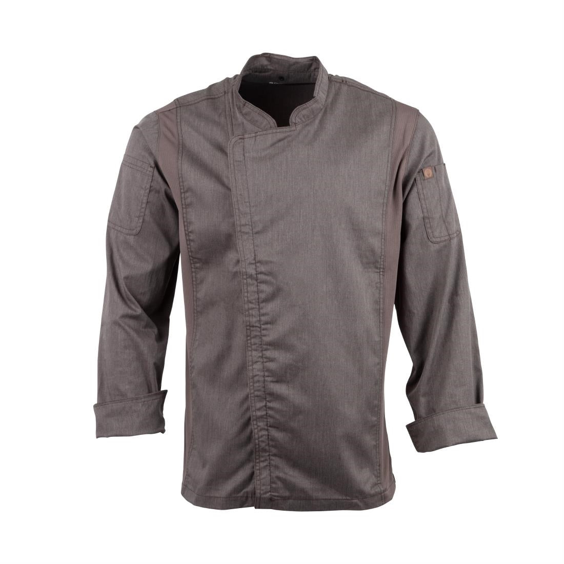 BB263-XS Chef Works Hartford Lightweight L/S Zipper Coat Graphite Size XS JD Catering Equipment Solutions Ltd