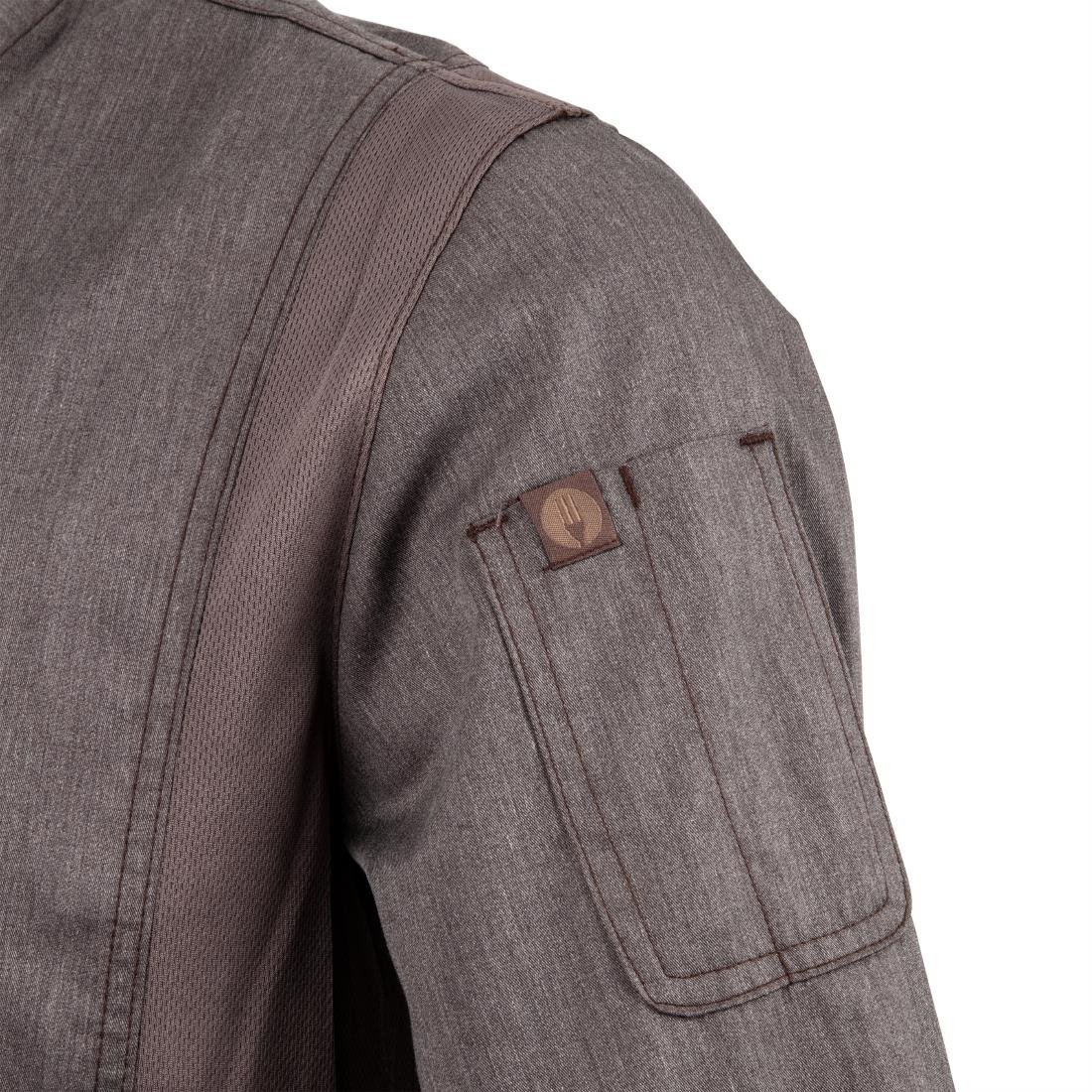 BB263-XS Chef Works Hartford Lightweight L/S Zipper Coat Graphite Size XS JD Catering Equipment Solutions Ltd