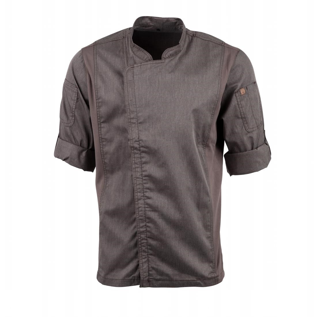 BB263-XS Chef Works Hartford Lightweight L/S Zipper Coat Graphite Size XS JD Catering Equipment Solutions Ltd