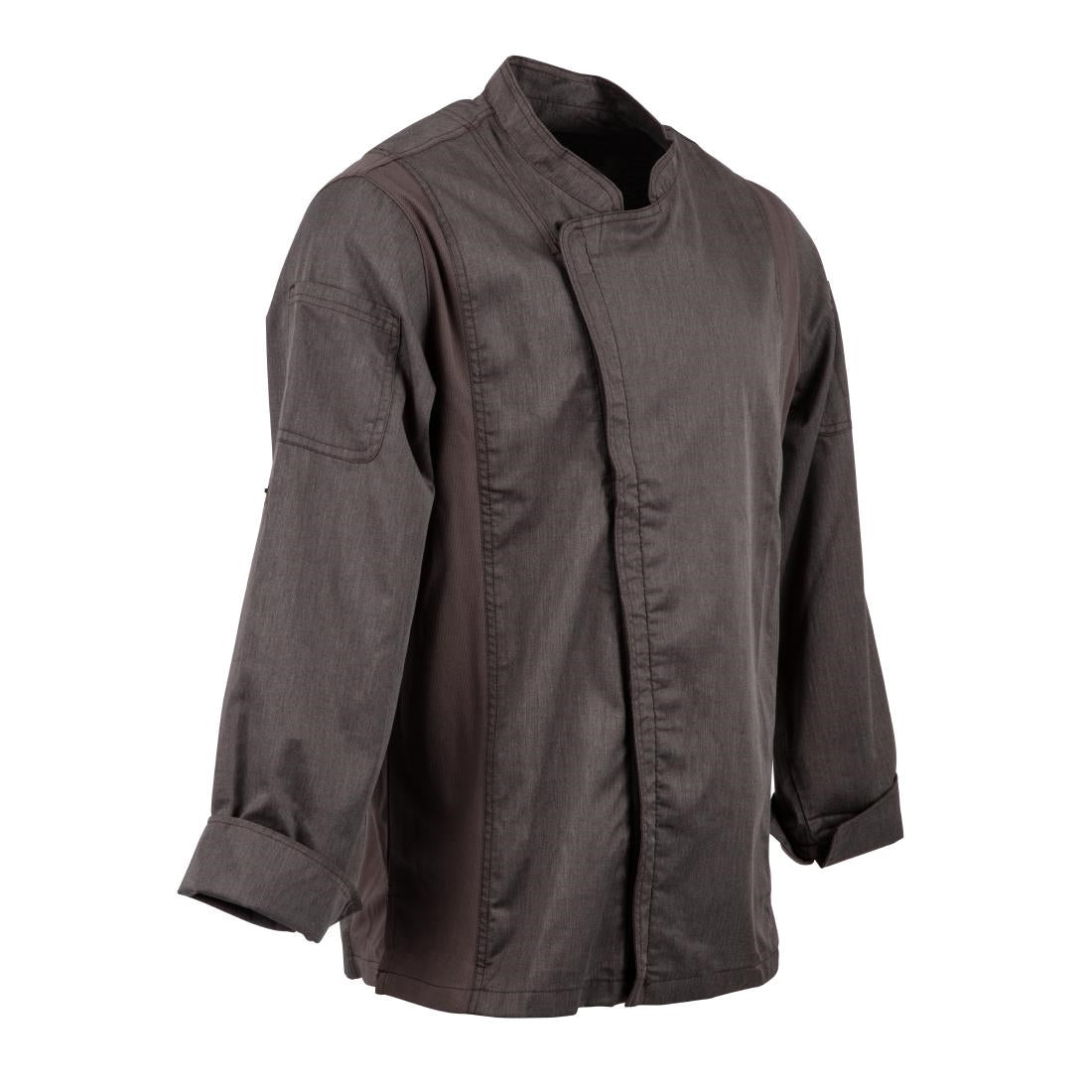 BB263-XS Chef Works Hartford Lightweight L/S Zipper Coat Graphite Size XS JD Catering Equipment Solutions Ltd