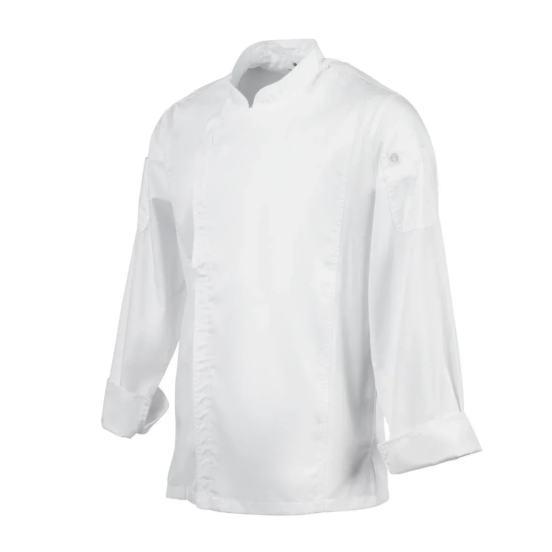 BB264-M Chef Works Unisex Hartford Lightweight Chef Jacket White Size M - JD Catering Equipment Solutions Ltd