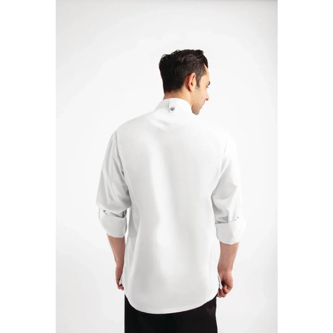 BB264-M Chef Works Unisex Hartford Lightweight Chef Jacket White Size M - JD Catering Equipment Solutions Ltd