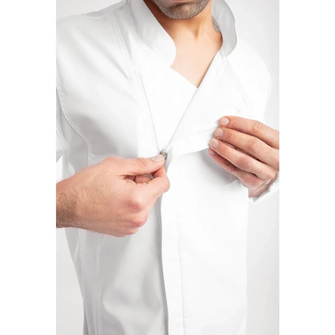 BB264-M Chef Works Unisex Hartford Lightweight Chef Jacket White Size M - JD Catering Equipment Solutions Ltd