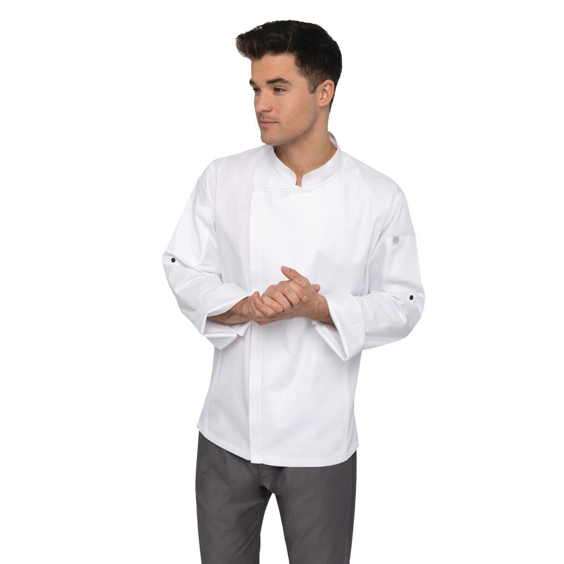 BB264-M Chef Works Unisex Hartford Lightweight Chef Jacket White Size M JD Catering Equipment Solutions Ltd