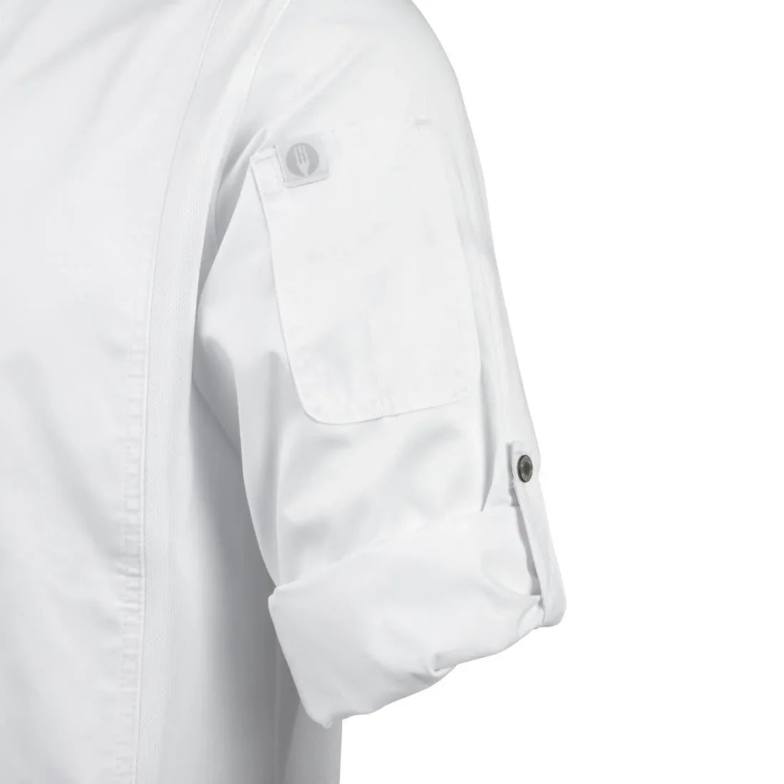 BB264-M Chef Works Unisex Hartford Lightweight Chef Jacket White Size M - JD Catering Equipment Solutions Ltd