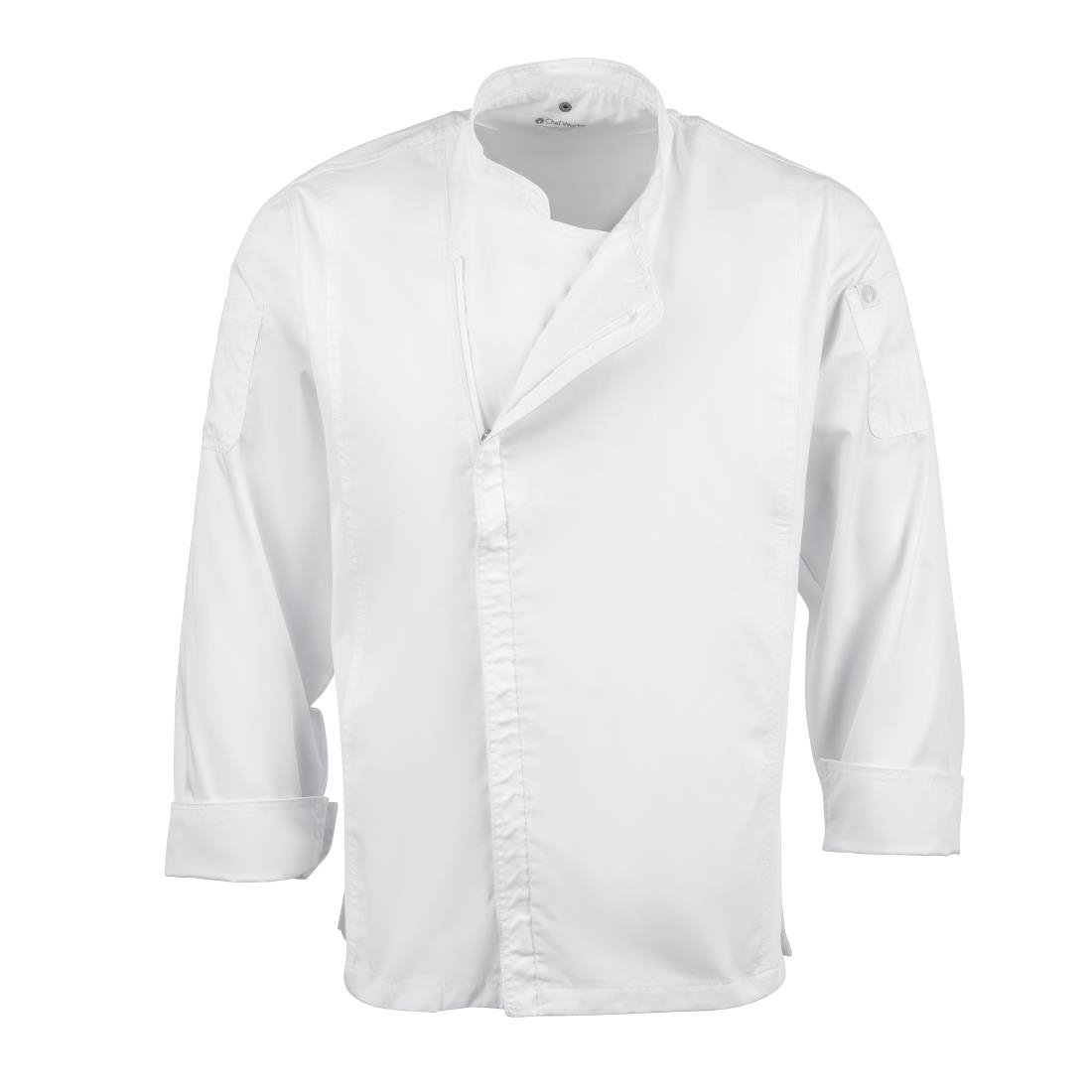 BB264-XS Chef Works Unisex Hartford Lightweight Chef Jacket White Size XS JD Catering Equipment Solutions Ltd
