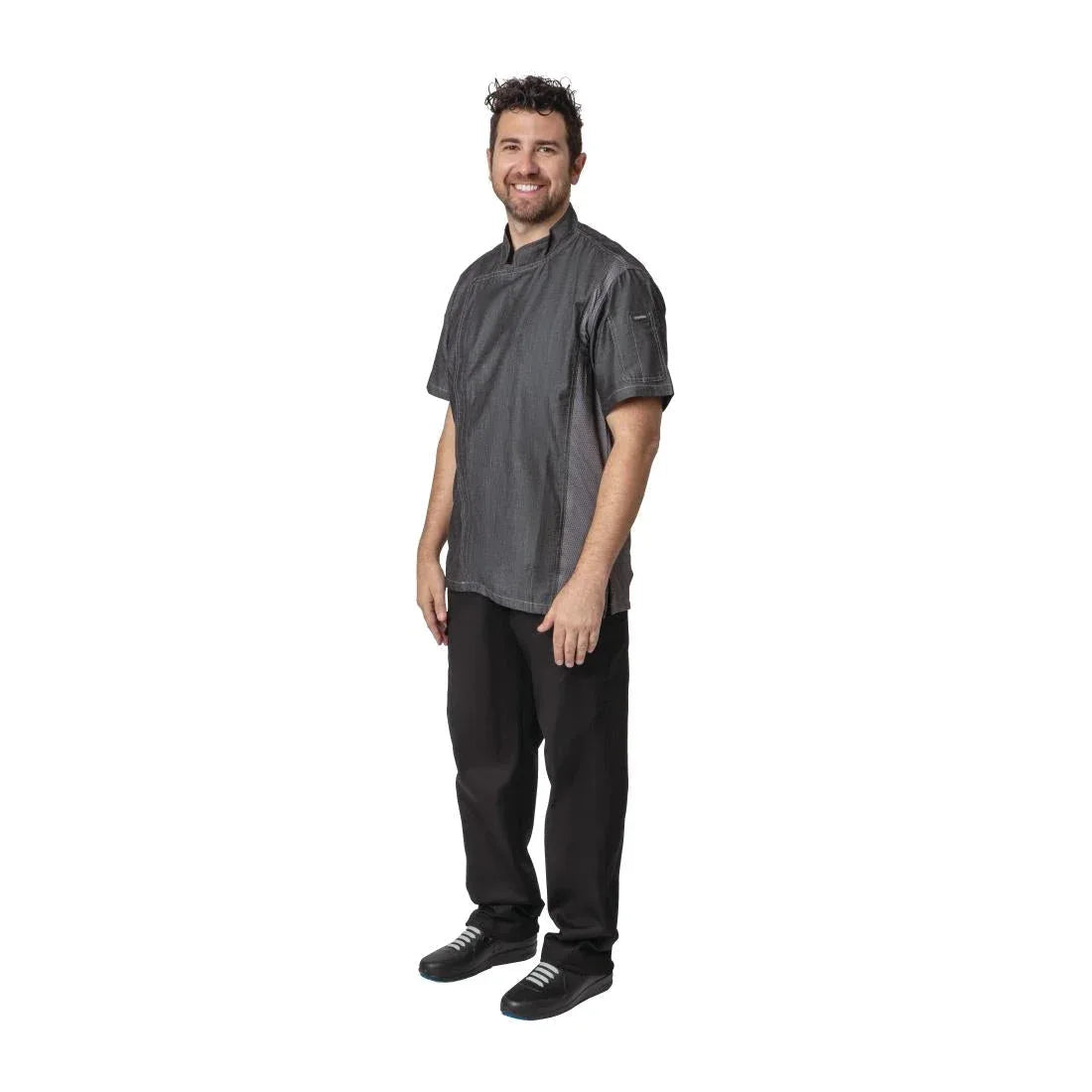 BB270-S Chef Works Urban Delancey Short Sleeve Denim Chefs Jacket Size S - JD Catering Equipment Solutions Ltd