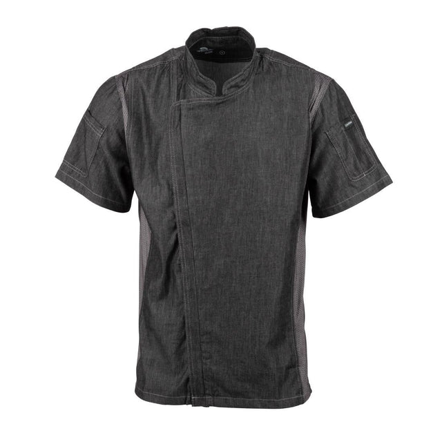 BB270-XL Chef Works Urban Delancey Short Sleeve Denim Chefs Jacket Size XL JD Catering Equipment Solutions Ltd