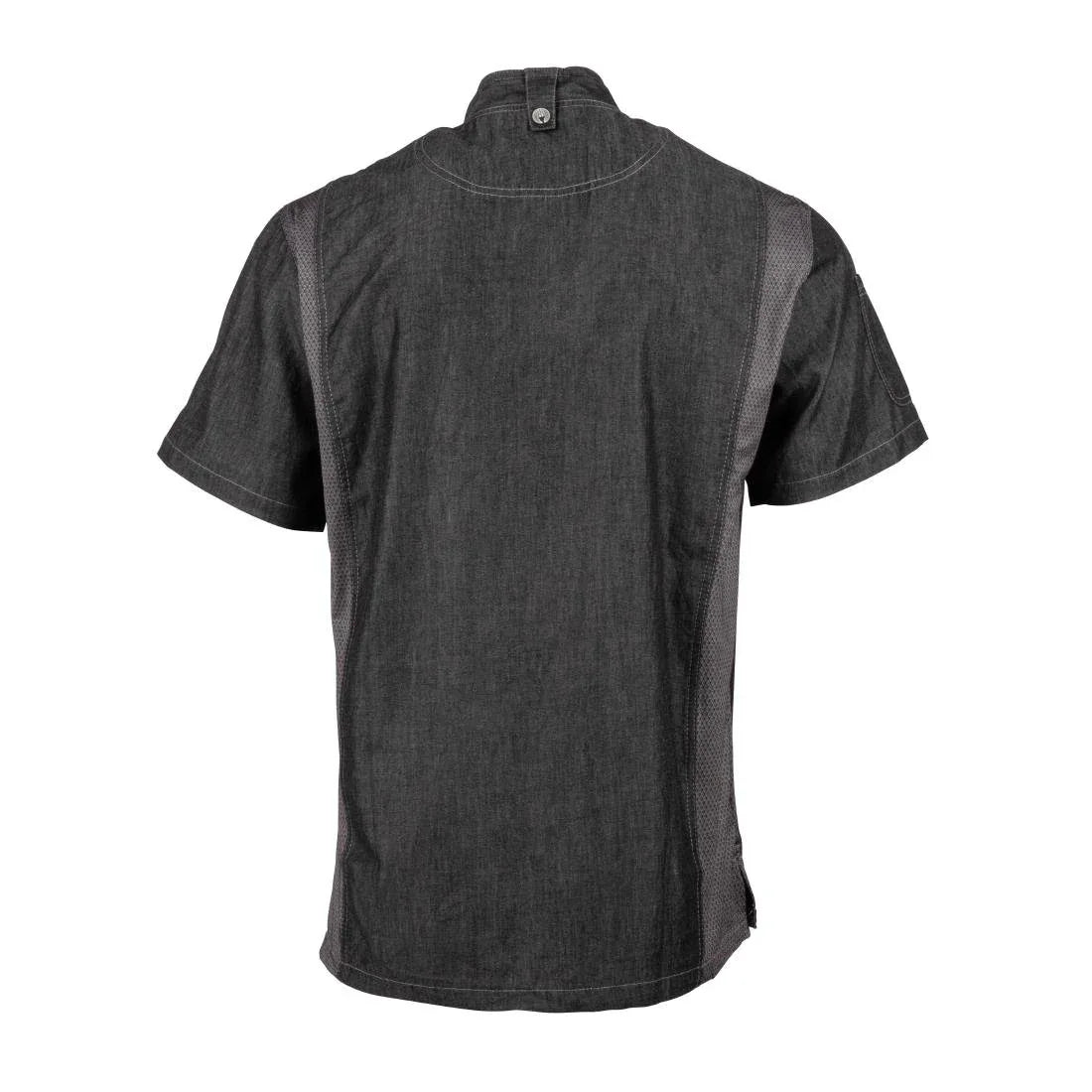 BB270-XL Chef Works Urban Delancey Short Sleeve Denim Chefs Jacket Size XL - JD Catering Equipment Solutions Ltd