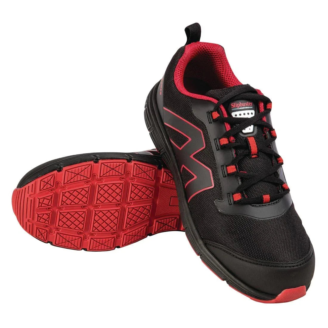 BB421-41 Slipbuster Mesh Safety Trainers Black 41 - JD Catering Equipment Solutions Ltd