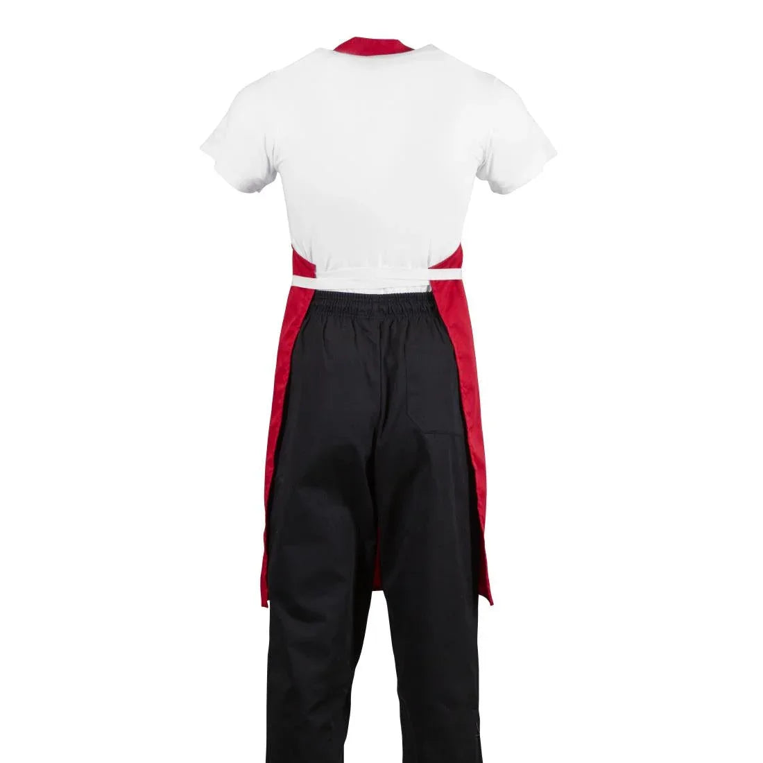BB466 Whites Bib Apron Red - JD Catering Equipment Solutions Ltd