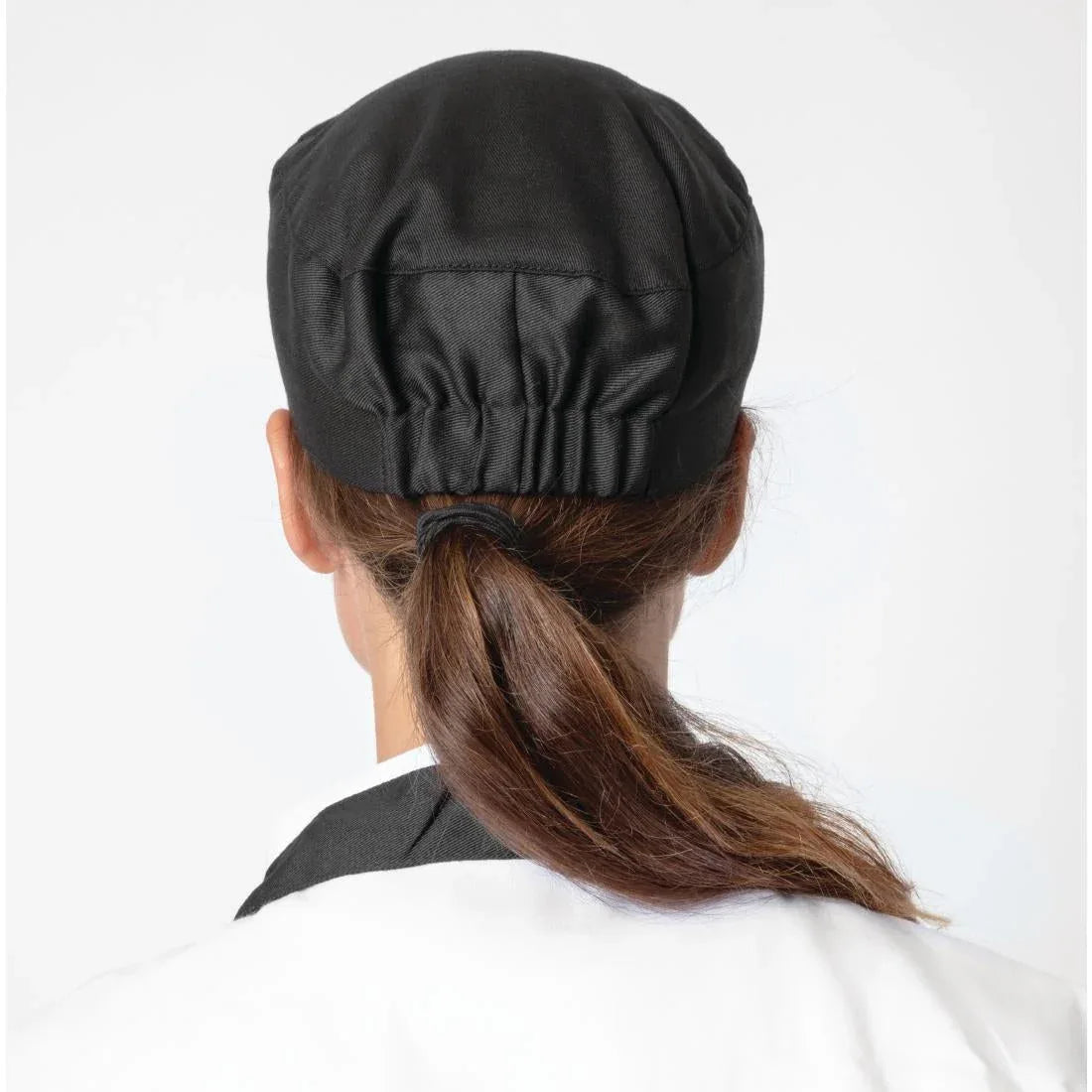 BB476 Nisbets Essentials Chef Skull Caps Black (Pack of 2) - JD Catering Equipment Solutions Ltd