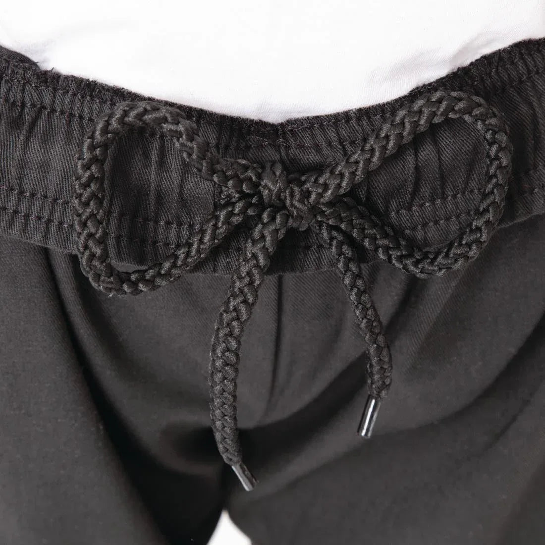 BB477-M Nisbets Essentials Chef Trousers Black M - JD Catering Equipment Solutions Ltd